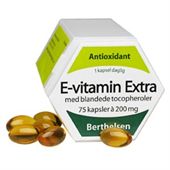 Berthelsen E-vitamin extra 200 mg. 75 kapsler. TILBUD
